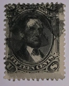 Travelstamps:1861-66 US Stamp Scott #77,15c Lincoln, Used, Ng, Hinged - Picture 1 of 8