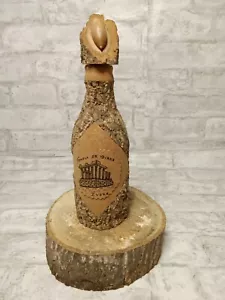 Seltene holzüberzogene Glasflasche mit Eiche Akron Stopfen Temple De Diana Evora - Bild 1 von 13