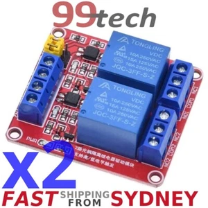 2x Quality Relay Modules, 2 Channels, 12V 10A Opto Isolated, Arduino, Sydney - Picture 1 of 5