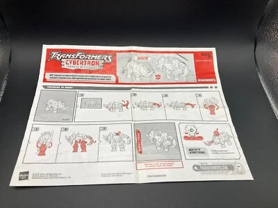 Hoja de instrucciones Backstop Transformers Cybertron 2005 Foto 1 de 4