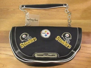 NEW WITH TAGS - RARE! Sydney Love PITTSBURGH STEELERS NFL PURSE HANDBAG FOOTBALL - Picture 1 of 12