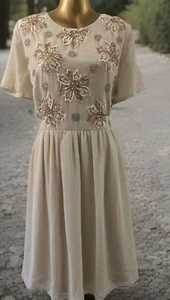 SIMPLY BE womens blush nude embellished dress size 16 lined wedding occasion - Picture 1 of 19