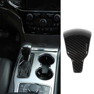 Cubierta de perilla de cambio de marchas interior de fibra de carbono para Jeep Grand Cherokee 2017+ - Imagen 1 de 7