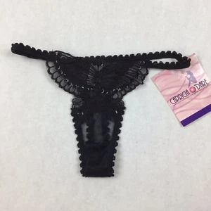 Capricia O'Dare schwarzer transparenter Schmetterling Tanga Größe 5 neu mit Etikett - Bild 1 von 2