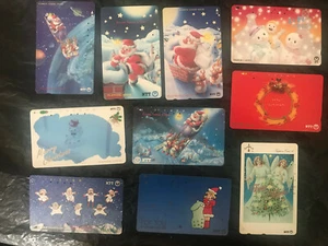 Tarjetas telefónicas NAVIDAD x 10 Santa Claus usadas combinar juegos 1000s ¡EXCELENTE! - Imagen 1 de 7