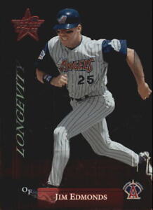 2002 Leaf Rookies and Stars Longevity Angels Baseball Card #242A Jim Edmonds
