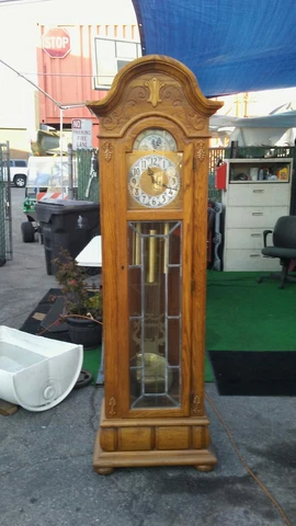 RIDGEWAY GRANDFATHER CLOCK SOLID OAK CASE Cover