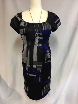 Vestido Apostrophe Mujer Negro Gris Azul S/S Talla 4  Foto 1 de 4