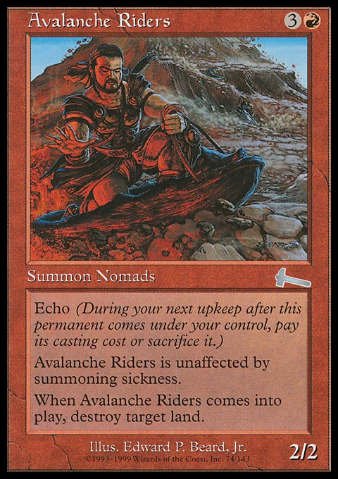 Magic the Gathering MTG Avalanche Riders (74) Urza's Legacy   LP - Image 1 of 1