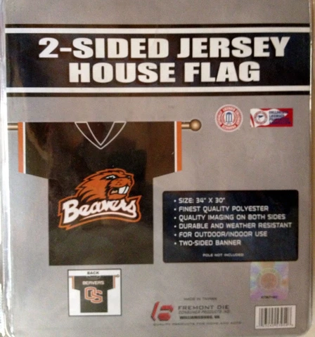 Oregon State Beavers 2-sided JERSEY Outdoor Banner Flag Football University of Cover