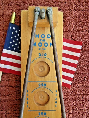 Vintage 1959 Drueke Shoot the Moon Skill Game - NO BALL - Image 1 of 4