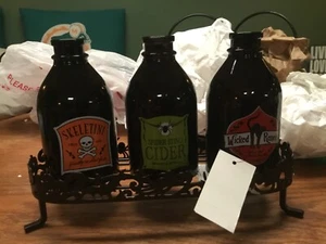 Yankee Candle Halloween Tea Light Set 3 Bottles Tea Lights Stands apothocary - Picture 1 of 1