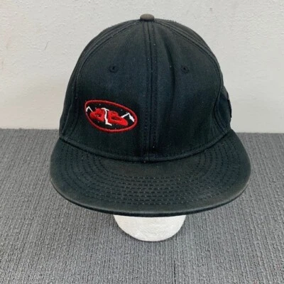 Dickies BB Baseball Hat Fitted Cap Mens OS Black Red Embroidered Distressed - Image 1 of 4