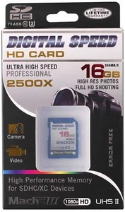 Digital Speed Memory 16GB 2500X Professional High Speed 350MB/s Error Free SDHC - Picture 1 of 1
