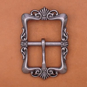 Heavy Duty Flower Pin Center Bar Belt Buckle for Leather Belt Fit 33mm Strap - Picture 1 of 9