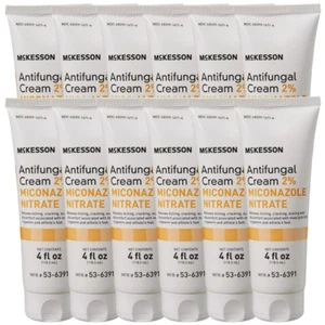 12 McKesson Antifungal Cream 2% Miconazole Nitrate Athlete's Foot Itch 4oz Tube - Picture 1 of 7