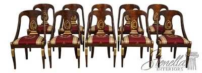 L61994EC: Set of 10 Napoleonic Design Italian Made Dining Room Chairs - Image 1 of 4