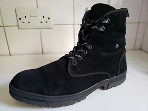 ASOS MENS CHELSEA ANKLE BLACK REAL SUEDE LEATHER BOOTS SHOES UK 11 EU 45