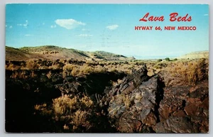Panoramic view of the Lava Beds on Highway 66, Albuquerque NM Postcard - Picture 1 of 2