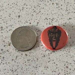 Krampus Christmas Goat Funny Humorous Pinback Button #47143 - Picture 1 of 2