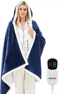 JKMAX Heated Electric Blanket Shawl - Wearable Heating Blanket Heated Throw Blan - Picture 1 of 7
