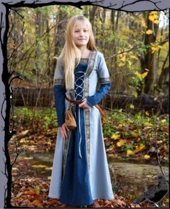 Mittelalter Kinder Kleid langarm - Eleanor - - Bild 1 von 2