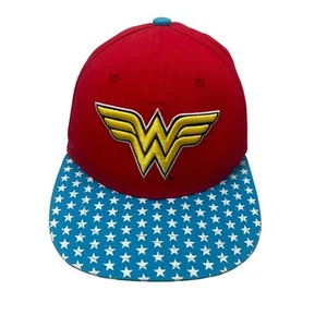 Wonder Woman Hat Cap DC Comicsred Blue White Stars SnapBack Adjustable - Picture 1 of 12