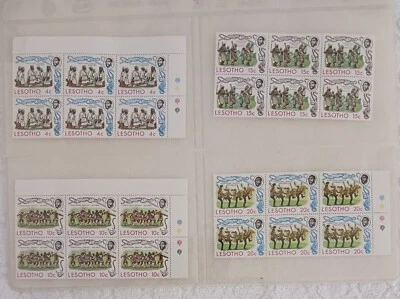 LESHOTO - SC #191 - 194 - DANZAS TRADICIONALES - BLOQUES DE 6 SELLOS - MNH Foto 1 de 4