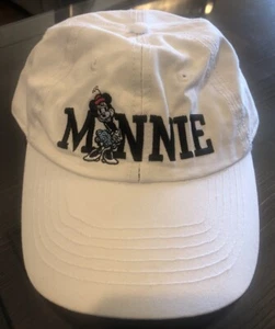 MINNIE MOUSE Walt Disney White Baseball Cap Hat Snapback Embroidered Logo - Picture 1 of 5