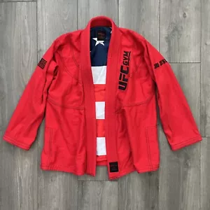 UFC Gym Jiu Jitsu Gi Top Red USA American Flag Sz A1 - Picture 1 of 13