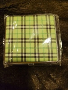 cigarette case Green Black Plaid - Picture 1 of 4