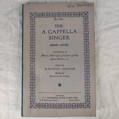 РЕДКИЙ 1964 Винтажный "The A Cappella Singer" Смешанные Голоса Мотеты Madrigals Chanfons - Изображение 1 из 4