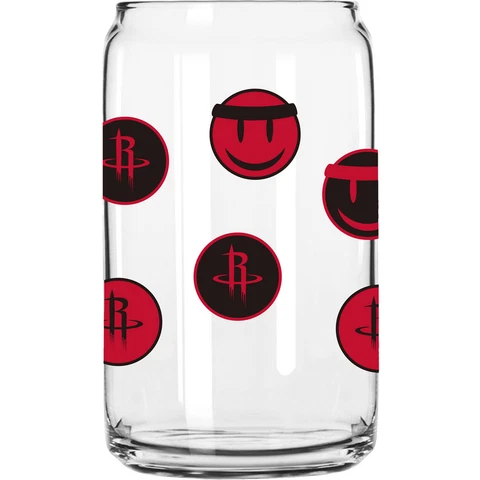 Houston Rockets 16oz. Smiley Can Glass Cover