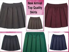 Girls School Skirts Box Pleated Elasticated Waist Skirt Kids School Uniform New