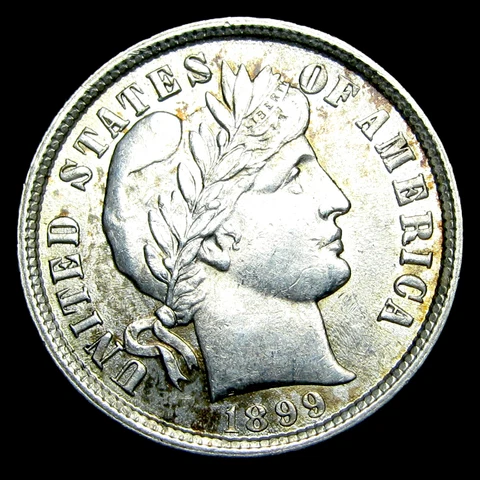 1899 Barber Dime Silver  ---- Gem BU Coin ---- #ZR714 Cover