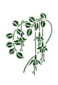 Mylar design stencil flowers leaves - Bild 1 von 1