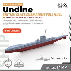 SSMODEL 1/144 Kit Modelo Militar Submarino Clase Ondina Británica CASCO COMPLETO - Imagen 1 de 4