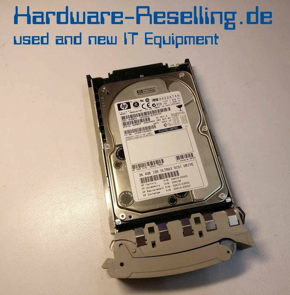 HP 36GB 10k 3.5 " SCSI MAN3367MC D9419-63002 - Photo 1/1