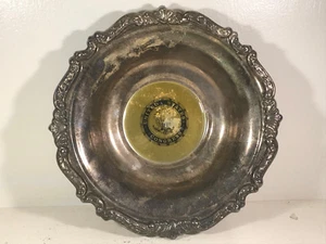 Vintage 8" Silverplated Ornate US Congress Sheridan Tauton BOWL vintage - Picture 1 of 8