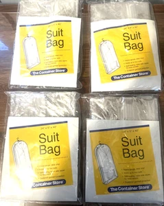The Container Store Suit Bag Lot Of 4 New 24x5x40 Nylon Heavy Gauge 2001 - Picture 1 of 8