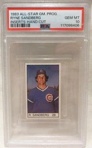 Ryne Sandberg **PSA 10** 1983 Baseball All-Star Game Program Hand-Cut Inserts - Picture 1 of 2