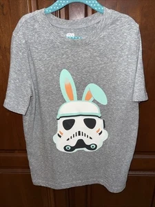 Star Wars bedrucktes T-Shirt Größe 8 Jumping Beans GRAU Osterhase Stormtrooper - Bild 1 von 6