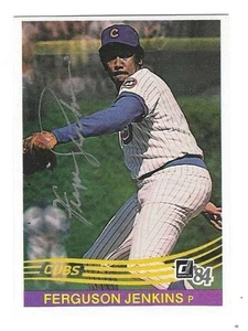 Signed 1984 Donruss FERGIE JENKINS Chicago Cubs Card #189 w/COA - Picture 1 of 1