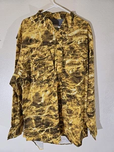 Fishing Shirt Men’s XL Yellow Camo Wohali NWT - Picture 1 of 4