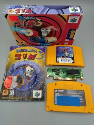 Earthworm Jim 3D N64 Nintendo 64 1999 CIB, w Manual, -Tested - Image 1 of 4