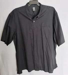 Dockers Shirt -Mens -3XL- Black -Short Sleeve -Button Front -100% Cotton - Picture 1 of 5