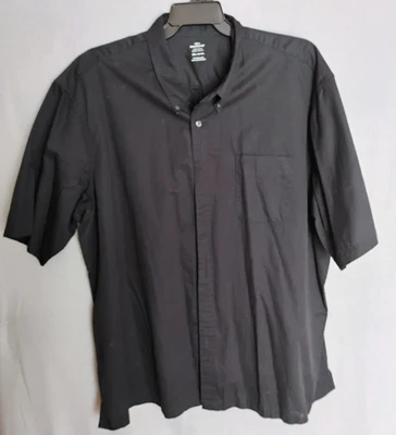 Dockers Shirt  -Mens -3XL- Black -Short Sleeve -Button Front -100% Cotton - Image 1 of 4