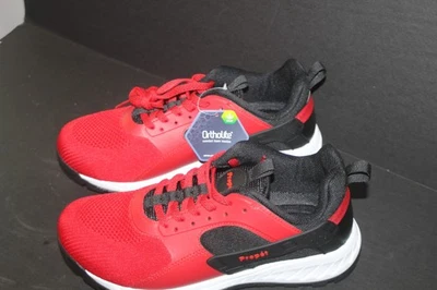 Propet ROJO NEGRO Hombres Zapatos Tenis Senderismo Comodidad Ortholite Vibram Talla 8.5 2E Foto 1 de 4