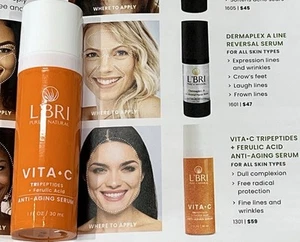 L’BRI Vita C Tripeptides + Ferulic Acid AntiAging Serum, Sun Damage Wrinkles $59 - Picture 1 of 6