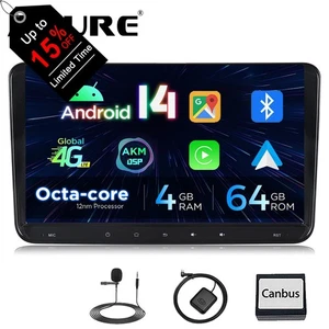 4+64G Android 14 Autoradio Carplay Navi Für VW GOLF 5 6 Plus Caddy Touran Tiguan - Bild 1 von 15